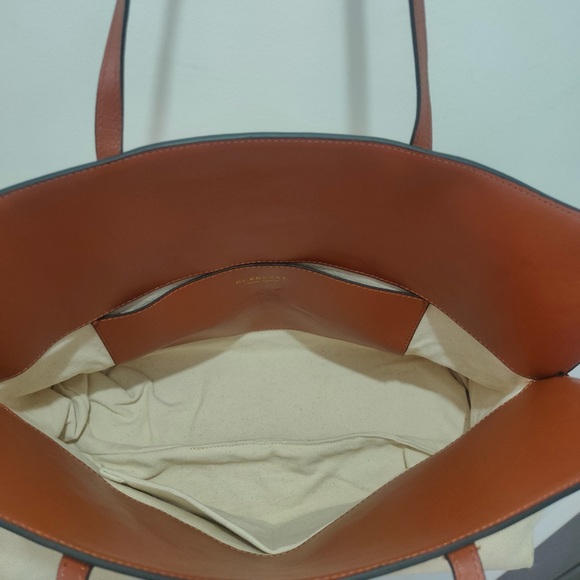 Burberry Beige and Black Tote with Tan Straps - Picture 8 of 11